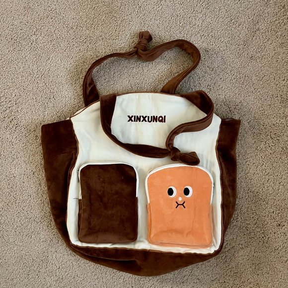 Handbags - Plush Ice Cream Sandwich & Toast Tote Bag | NWOT | Cute & Kawaii Eccentric Tote